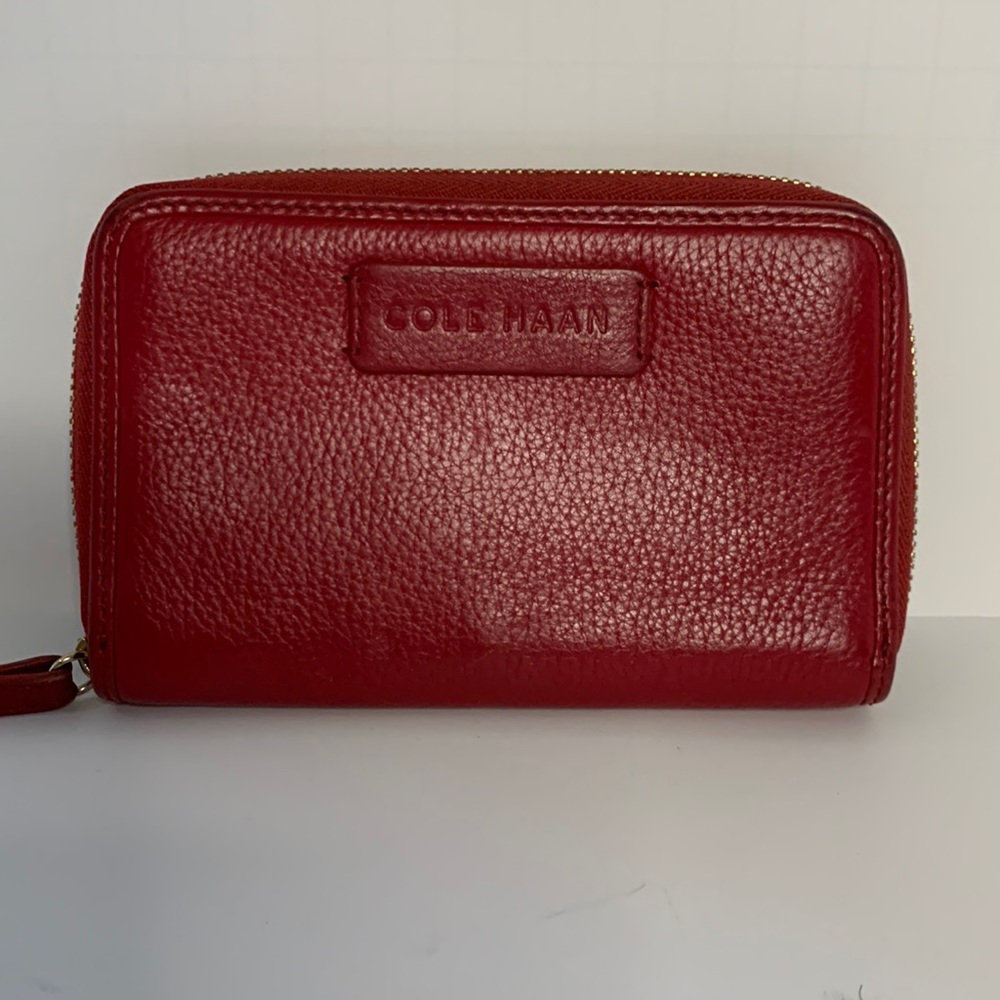 Cole Haan red leather wallet